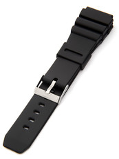 Unisex plastový černý řemínek k hodinkám P058