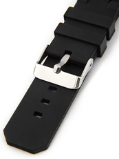 Unisex silikonový černý řemínek k hodinkám SC-02A
