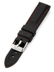Unisex silikonový černý řemínek k hodinkám SC-05A