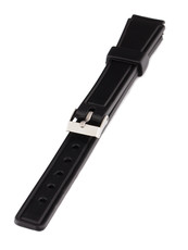 Unisex plastový černý řemínek k hodinkám P018