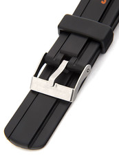 Unisex plastový černý řemínek k hodinkám P064-1