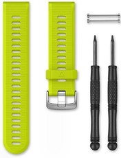 Řemínek Garmin Forerunner 935/945/955, silikonový, žlutý, stříbrná přezka