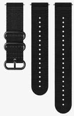 Textilní řemínek k hodinkám Suunto Spartan Sport, Spartan Sport Wrist HR/Baro a Suunto 9 Black/Black M+L 24mm