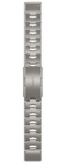 Titanový náramek Garmin 22mm (pro Garmin Fenix 8/7/6 (47mm), Epix 2 aj.), stříbrný, QuickFit, 010-12863-08