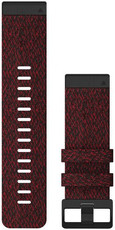 Garmin Řemínek pro fenix6X - QuickFit 26, nylonový, červený, černá přezka