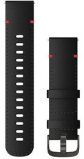 Řemínek Garmin Quick Release 22mm, kožený, černý, černá přezka (Venu, Forerunner 255, Vívoactive 4 aj.)