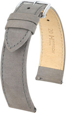 Kožený řemínek Hirsch Osiris L 03433030-2, šedý, teletina, délka L, Quick Release