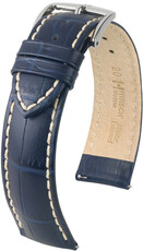 Tmavě modrý kožený řemínek Hirsch Modena L 10302880-2 (Teletina)