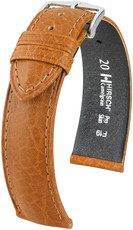 Hnědý kožený řemínek Hirsch Camelgrain XL 01009210-2 (Teletina)