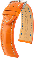 Tmavě oranžový kožený řemínek Hirsch Capitano L 05007076-2 (Aligátoří kůže) Hirsch selection