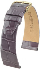 Kožený řemínek Hirsch Prestige L 02207012-1, fialový, aligátoří kůže, délka L, Quick Release