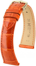 Oranžový kožený řemínek Hirsch London L 04207077-1 (Aligátoří kůže) Hirsch Selection
