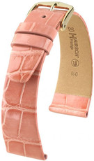Kožený řemínek Hirsch Prestige M 02307123-1, oranžový, aligátoří kůže, délka M, Quick Release