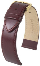 Kožený řemínek Hirsch Osiris M 03475160-1, červený, teletina, délka M, Quick Release