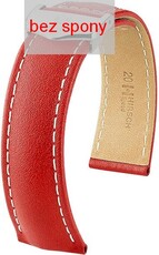 Červený kožený řemínek Hirsch Speed 07402421-2 (Teletina) Hirsch Selection
