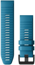 Garmin řemínek pro Quatix6X - QuickFit 26, silikonový, světle modrý, černá přezka