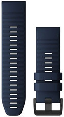 Řemínek Garmin QuickFit 26mm, silikonový, tmavě modrý, černá přezka (Fenix 7X/6X/5X, Tactix aj.)