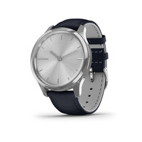 Garmin Vívomove 3 Luxe, Silver / Blue Leather Band (Premium)