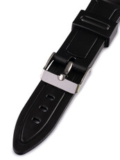 Unisex plastový černý řemínek k hodinkám P031