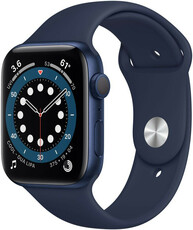 Apple Watch Series 6 GPS, 40mm, pouzdro z modrého hliníku s námořnicky tmavomodrým sportovním řemínkem