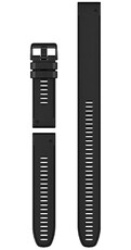 Řemínek Garmin QuickFit 26mm, silikonový, černý, černá přezka (Fenix 7X/6X/5X, Tactix aj.) + prodloužená část 26 cm