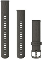 Silikonový řemínek Garmin 18mm, Graphite, Quick Release, + prodloužená část, 010-12932-0E