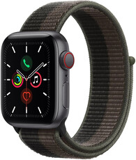 Apple Watch SE GPS + Cellular, 40mm pouzdro z hvězdně šedeho hliníku s šedým sportovním řemínkem