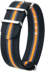 Černý textilní NATO řemínek Hirsch Rush L 40406052-2 (Nylon)