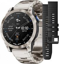 Garmin D2 Mach 1, Vented Titanium Bracelet (+ náhradní řemínek)