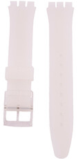 Silikonový řemínek Ricardo 17mm (pro Swatch), bílý, průhledný