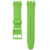 Unisex zelený silikonový řemínek pro hodinky Swatch