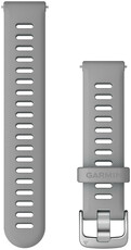 Silikonový řemínek Garmin 18mm, Powder Grey, Quick Release, 010-11251-3G
