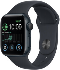 Apple Watch SE (2022) GPS, 44mm Pouzdro z temně inkoustového hliníku, sportovní řemínek