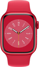 Apple Watch Series 8, GPS, 41mm Pouzdro z hliníku, červené, pletený navlékací řemínek