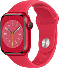 Apple Watch Series 8, GPS, 41mm Pouzdro z hliníku, červené, pletený navlékací řemínek