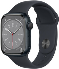 Apple Watch Series 8, GPS, 41mm Pouzdro z temně inkoustového hliníku, sportovní řemínek