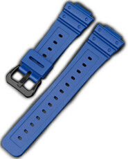 Řemínek pro Casio G-Shock, silikonový, modrý, černá přezka (pro modely GA-2100/GA-2110, DW-5600, GW-6900)