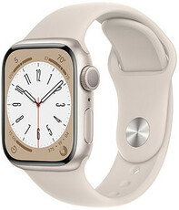 Apple Watch Series 8, GPS, 41mm Pouzdro z hvězdně bílého hliníku, sportovní řemínek