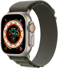 Apple Watch Ultra, GPS + Cellular, 49mm s šedým řemínkem "Alpine loop" (L)