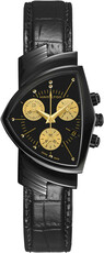 Hamilton Ventura Black & Gold Chrono Quartz H24402730