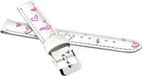 Koženkový řemínek JVD RJ7117.4 14mm, stříbrný, dětský