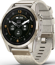 Garmin Epix Pro (Gen 2) Sapphire 42mm Soft Gold / Cream Nylon Band (Premium) (+ náhradní řemínek)