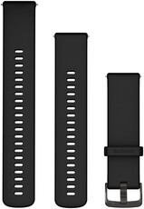 Řemínek Garmin Quick Release 22mm, silikonový, černý, černá přezka (Venu 3, Forerunner 265, Vívoactive 4 aj.) + prodloužená část