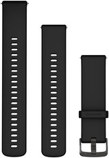 Silikonový řemínek Garmin 22mm, Black/Slate, Quick Release, + prodloužená část, 010-13256-21