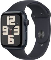 Apple Watch SE (2023) GPS 44mm temně inkoustové hliníkové pouzdro s temně inkoustovým sportovním řemínkem - M/L