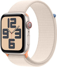 Apple Watch SE (2023) GPS + Cellular 44mm hvězdně bílé hliníkové pouzdro s hvězdně bílým provlékacím sportovním řemínkem