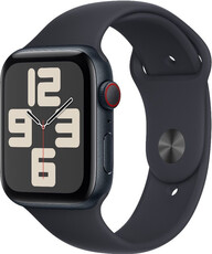 Apple Watch SE (2023) GPS + Cellular 44mm temně inkoustové hliníkové pouzdro s temně inkoustovým sportovním řemínkem - M/L