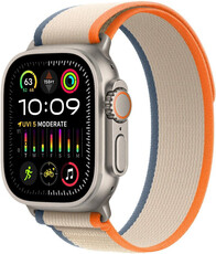 Apple Watch Ultra 2 GPS + Cellular, 49mm titanové pouzdro s oranžovo-béžovým trailovým tahem - M/L