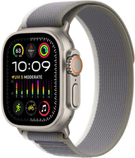 Apple Watch Ultra 2 GPS + Cellular, 49mm titanové pouzdro se zeleno-šedým trailovým tahem - M/L