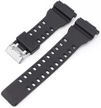 Plastový řemínek Ricardo 16mm (pro Casio G-Shock GA-100, GA-110, GD-120, GLS-100), černý V1